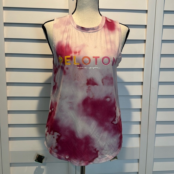 Peloton X Spiritual Gangster Pre Loved Tie Dye graphic Tee Tank. - Picture 1 of 7